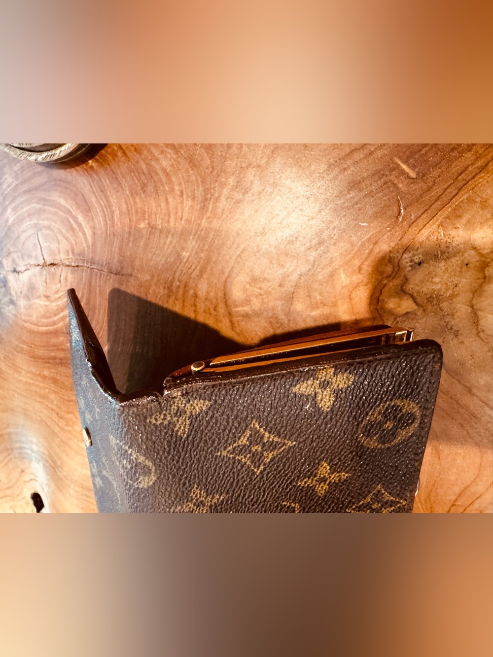 Just in Vuitton French purse, compact, wallet, kiss, lock, monogram, canvas - Picture 16 of 17